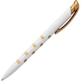 Produktbild: herlitz Kugelschreiber Pure Glam weiß mit goldenen Punkten, Schreibfarbe:...