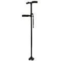 Produktbild: B2X Faltbarer Gehstock mit LED Licht Alarm Stativfuss verstellbar bis 105kg 96cm