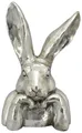 Produktbild: putziger origineller Osterhase als Büste silber antik glänzend