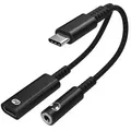 Produktbild: USB-C-Adapter für 3,5-mm-Kopfhörer und USB-C-Ladegerät Black