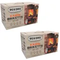 Produktbild: 20 kg Kamin Kohlen  Braunkohlebriketts Briketts Kaminbriketts Rekord 2x10 kg