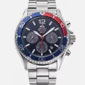 Produktbild: Orient Mako Solar Chronograph blaues Zifferblatt Stahlarmband Herrenuhr RA-TX...