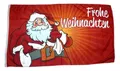 Produktbild: Fahne/Flagge Frohe Weihnachten Weihnachtsmann rot 60 x 90 cm