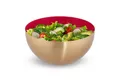 Produktbild: relaxdays Servierschüssel Edelstahl Salatschüssel Ø 25 cm, Edelstahl, rot