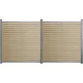 Produktbild: Home Deluxe WPC-Sichtschutzzaun Alira 2 Elemente 185 cm x 355 cm Teak