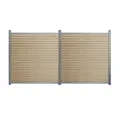 Produktbild: HOME DELUXE Sichtschutzelement WPC Sichtschutzzaun ALIRA, Zuverlässiger Sicht-, Wind- und Lärmschutz, Gartenzaun, Lamellenzaun