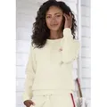 Produktbild: Sweatshirt VIVANCE, Damen, Gr. 32/34, beige (creme), Sweatware, Obermaterial: 60% Baumwolle, 40% Polyester, lässig geschnitten normal, Rundhals, angesetztes Bündchen, Sweatshirts Sweatshirt, Sweatshirt mit Frontprint, Loungeanzug