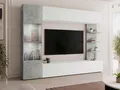 Produktbild: MIRJAN24 Wohnwand Lazando, (Komplett-Set, Hängeschrank, Vitrine, TV-Lowboard, Wandregal), Beleuchtung als Option