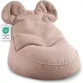 Produktbild: Kinder Sitzsack „MIKI“ mit Ohren - Bequem, Montessori Sitzkissen für Kinderzimmer (Rosa,68/68/50 mit Ohren) - Rosa