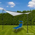 Produktbild: Garten Pavillon Gartenpavillon Überdachung Sonnenschutz weiß wasserdicht 3,5x3,5