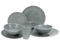 Produktbild: CreaTable, 33067, Serie SOFIA - STONE, 8-teiliges Geschirrset für 2 Personen, Kombiservice aus Porzellan, spülmaschinen- und mikrowellengeeignet, Made in Europe