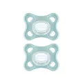 Produktbild: MAM Comfort Schnuller im 2er Set, 100% Silikon, mit Schnullerbox, 2-6 Monate, Neutral