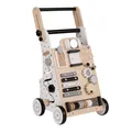 Produktbild: KiddyMoon Lauflernwagen Holz Für Kinder Lauflernhilfe Spaß WK-001 Schwarz/Weiß
