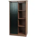 Produktbild: MCW Schrank, Braun, Schwarz, Holz, 76x163x38 cm, Schlafzimmer, Kleiderschränke, Schwebetürenschränke