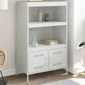Produktbild: vidaXL Highboard Weiß 68x39x113 cm Stahl