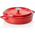 Produktbild: LAVA Kochtopf mit Deckel aus emailliertem Gusseisen Rot mit 3,5 Liter