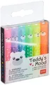 Produktbild: Legami Teddy's Mood Mini Textmarker Set 6 Stück bunt