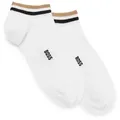 Produktbild: BOSS Sneakersocken 2P AS Uni stripe CC (Packung, 2er) mit geringeltem Abschluss weiß 43-46