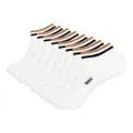Produktbild: BOSS 4 Paar Herren Socken Casual Socken AS Uni Stripe CC, Farbe:Weiß, Größe:43-46, Artikel:-100 white