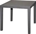 Produktbild: Gartentisch in Anthrazit – ca. 79 x 79 cm – Kunststoff-Gartentisch mit flachgewebter Oberfläche
