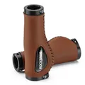 Produktbild: Ergonomische Fahrradgriffe aus Leder - braun