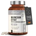 Produktbild: Magnesiumcitrat Kapseln 240 1480mg Magnesium Komplex Pulver Hochdosiert 444mg...