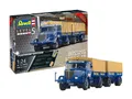 Produktbild: REVELL - BUSSING 8000 S 13 4x2 Trägerfahrzeug mit 2+2 Achsen Anhänger - Plati...