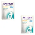 Produktbild: Kattovit Gastro Huhn & Reis | Doppelpack | 2 x 24 x 85 g | Diät-Alleinfuttermittel für ausgewachsene Katzen | Zum Ausgleich bei Verdauungsproblemen | Fettarm und gut verdaulich