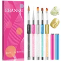 Produktbild: 5 teilig Nagel Gel Pinsel Set für UV-Gel und Acrylfingernägel Nagel Kunst Mal...