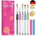Produktbild: Ebanku 5 teilig Nagel Gel Pinsel Set für UV-Gel und Acrylfingernägel, Nagel K