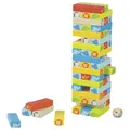 Produktbild: Farbenprächtiges Geschicklichkeitsspiel aus Holz für Kinder 55 Teile
