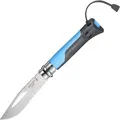 Produktbild: Opinel Klappmesser No.8 Outdoor Earth, 8,2cm Klingenlänge, blau, Zweihandmesser