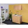 Produktbild: Flex-Well Classic Miniküche Nano 100 cm Buche Nachbildung