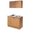 Produktbild: Miniküche Nano mit Geräten ca. 100 cm Buchefarben