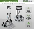Produktbild: Alu Treppensteiger Sackkarre 70 kg klappbar extra hoch 109 cm Treppensackkarre
