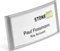 Produktbild: Durable Namensschild Classic mit Kombiklemme, 30 x 65 mm, 10 Stück silber 854123