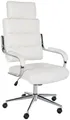 Produktbild: CLP Bürostuhl Campo Kunstlederbezug I Schreibtischstuhl höhenverstellbar und drehbar I bis 135 kg belastbar I mit Rückenlehne, Farbe:weiß