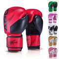 Produktbild: Apollo Boxhandschuhe Männer aus PU Leder | Thai Boxhandschuhe Damen und Herren | für Boxsack, Training, Sparring, Fitness, MMA Handschuhe | Kickbox Handschuhe | Boxing Gloves 12/14/16oz.