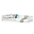 Produktbild: IDIMEX Bodenbett Gustavo mit Rausfallschutz Kiefer Massiv - weiß 90 x 200 cm Bodenbett mit Rausfallschutz Montessori-Kinderbett