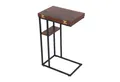 Produktbild: relaxdays Beistelltisch Ausklappbarer Beistelltisch C-Form, Industrial-Schwarz