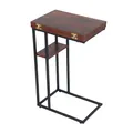Produktbild: Beistelltisch Sofatisch Couchtisch Ablagetisch Anstelltisch ausklappbar C-Form