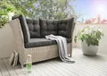 Produktbild: Destiny Gartenlounge-Bank PALMA, Aluminium, Polyrattan, 2´er Bank, inkl. Auflagen