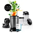 Produktbild: GOURMETmaxx Standmixer Mixer Mr. Magic 10-tlg. 400W anthrazit/schwarz, 400 W, inkl. Zubehör-Set L rot Speisen Smoothies Getränke 3 Mixbecher To-Go