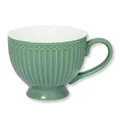 Produktbild: Greengate Tee Tasse ALICE DUSTY GREEN Grün Keramik Teetasse Henkel 400 ml