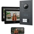 Produktbild: GOLIATH Basic 2-Draht BUS Türsprechanlage | FullHD | App | 150° | 2 Fam | Anthrazit/Schwarz | Unterputz