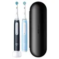 Produktbild: ORAL-B iO Series 3 Duopack Elektrische Zahnbürste Matt Black/Ice Blue, Reinigung