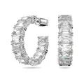 Produktbild: Millenia Kreolen Oktagon-Schliff von Swarovski - Weiß, Rhodiniert