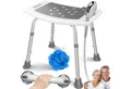 Produktbild: KESSER Badhocker Duschhocker höhenverstellbar & bis 136kg belastbar, Duschhilfe für Senioren, rutschfester Duschstuhl mit Zubehör