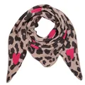 Produktbild: MIRROSI Dreieckstuch Damen – Kuscheliger Dreiecksschal 190x80 cm im Leo-Leopard Muster, Trendiges LEO-Design, Weich & Wärmend (Leo Groß: Dunkelbeige)