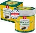 Produktbild: SwissMedicus Pferdebalsam mit Bienengift & 25 Kräuter - gleichzeitig kühlen und wärmen - zur Massage der Haut im Bereich beanspruchter Rücken & Gelenke (150 ml)